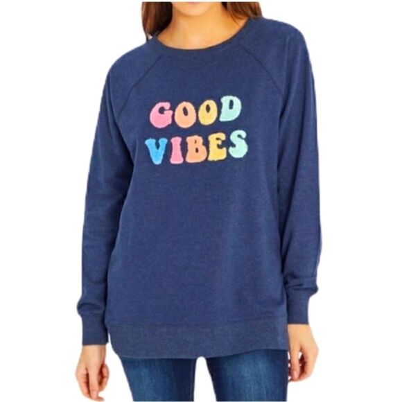 Wildfox | Good Vibes Statement Sweatshirt - Picture 1 of 7